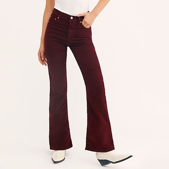 Levi's Denim - Levi's Ribcage Burgundy Corduroy